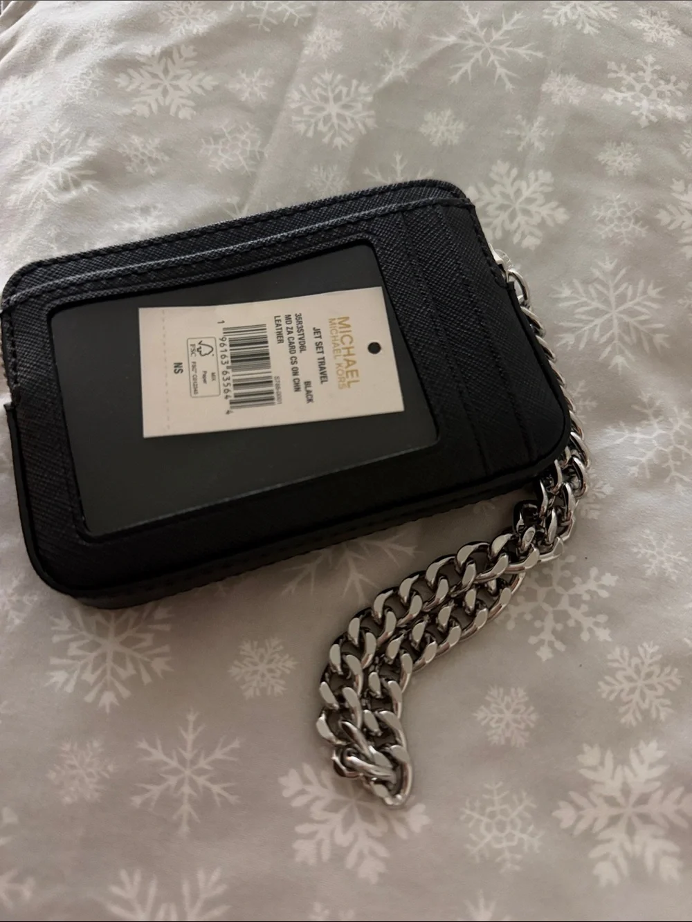 Michael Kors Black Chain Wristlet Clutch